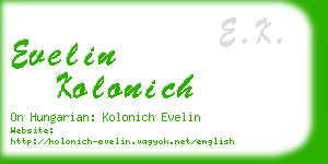 evelin kolonich business card